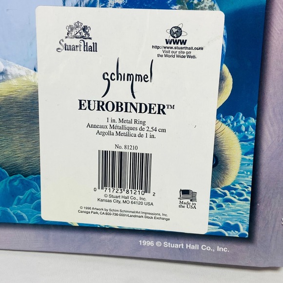 2 VTG 1990s Stuart Hall Schimmel 3 Ring Binder Organizer Seals Dolphin Retro NOS